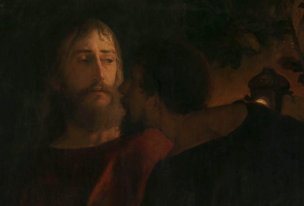 Detail of the 1878 painting "Judas Iskariot" by Eilif Peterssen (Nasjonalmuseet/Høstland, Børre)