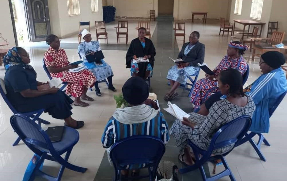 Members of the Society of the Child Jesus discern in a small group. (Courtesy of Gifty Atampoka Abane)