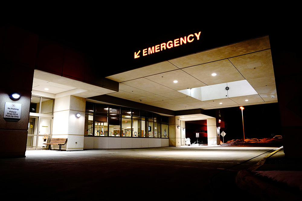 A file photo shows the entrance of an emergency room. The U.S. Supreme Court weighed a potential conflict between Idaho's abortion ban and federal law governing emergency health care heard during oral arguments April 24, 2024. (OSV News/Reuters/Bing Guan)