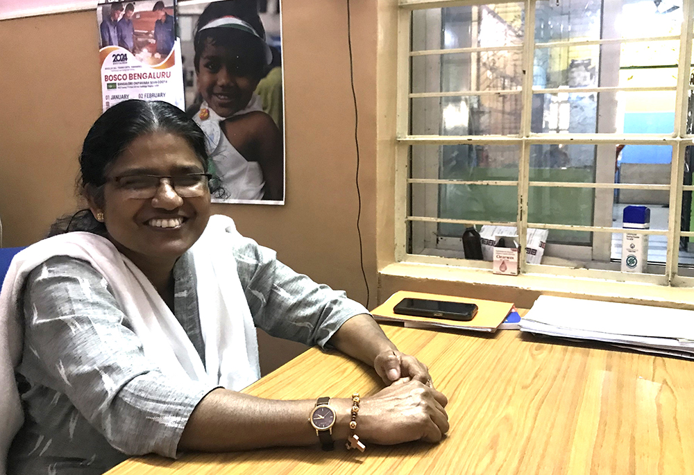 Gleaners of the Church member Susan Thottali, in charge of the health and hygiene of children in BOSCO Mane, in Bengaluru (Thomas Scaria)