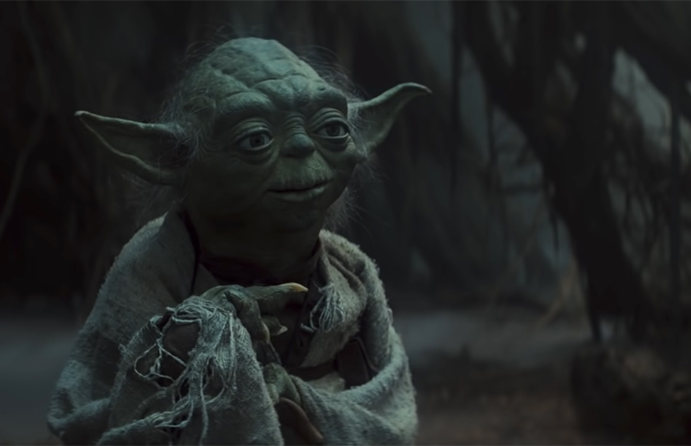"Do or do not," Yoda says in "The Empire Strikes Back," concluding, "there is no 'try.' " (NCR screenshot/YouTube/Disney Plus)