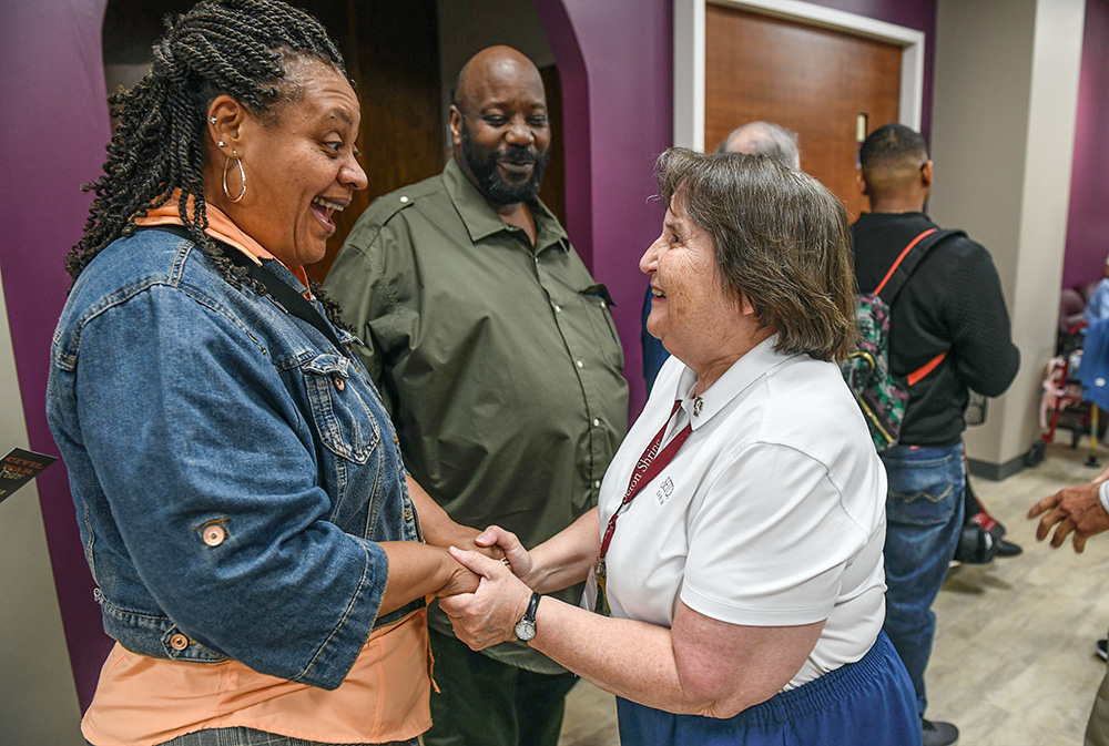 Daughter of Charity Sr. Anne Marie Lamoureux, right, has watched Seeds of Hope, a program that offers retreats to those marginalized by society, expand since it began in 2018. (Courtesy of the National Shrine of St. Elizabeth Ann Seton)
