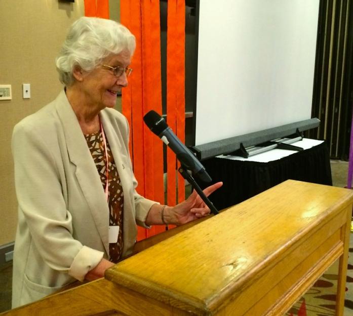 St. Agnes Sr. Dianne Bergant, Carroll Stuhlmueller, C.P., Distinguished Professor of Old Testament studies at Catholic Theological Union, spoke at the third annual assembly of the Association of U.S. Catholic Priests in Saint Louis in June. (Tom Fox)