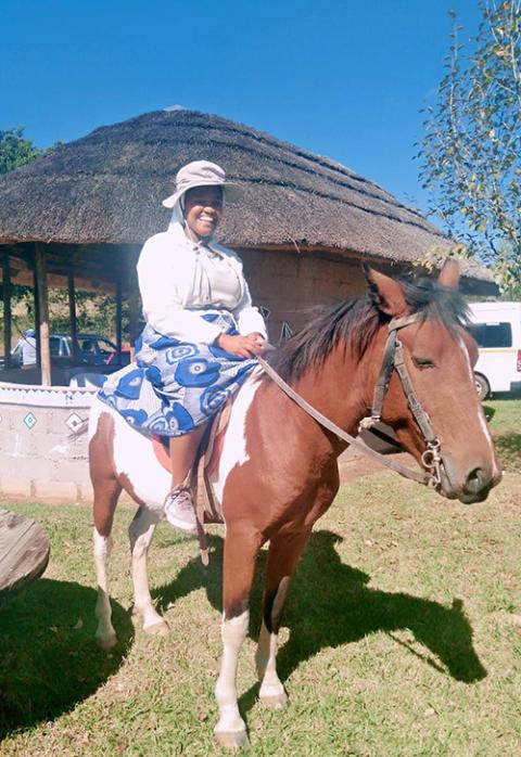 Sr. Lydia Lerato Rankoti of Sisters of the Holy Names of Jesus and Mary at Butha Buthe, Lesotho, on Easter Monday (Euphrasia Khatite)