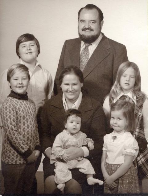 Francois family portrait from 1973. The author is the baby held by her mother — and losing a sock. (Provided photo)