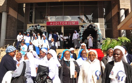 A section of sisters at the Association of Sisterhoods in Kenya's diamond jubilee Mass celebrate Nov. 19 at the Catholic University of Eastern Africa, Nairobi. (Lourine Oluoch)