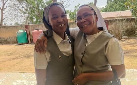 Medical Missionaries of Mary Srs. Florence Njoku (left) and Nancy Ong'era stand together a few days before they traveled to Nigeria's general elections, which were held on Feb. 25.