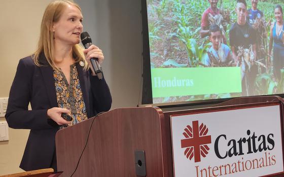 Julie Ideh, a global technical advisor of agriculture and livelihoods at Catholic Relief Services, was the keynote speaker at a Nov. 17 event at the Church Center for the United Nations focused on global poverty. (GSR photo/Chris Herlinger)