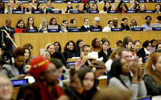 Women participate in an intergenerational dialogue March 13 during the 63rd session of the U.N. Commission on the Status of Women. (UN Women/Ryan Brown, CC BY-NC-ND 2.0)