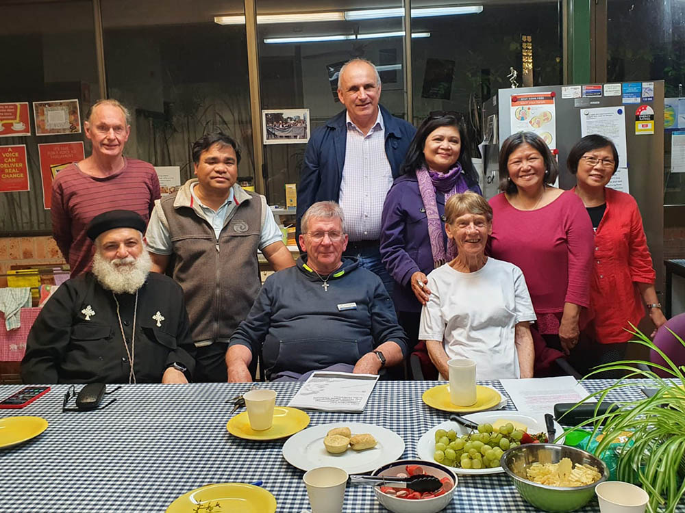 Sr. Patricia Fox at the Edmund Rice Center for Justice in Sydney in November 2019. She'd been sharing her experience in the Philippines with members of various Filipino solidarity groups. (Courtesy of Patricia Fox)