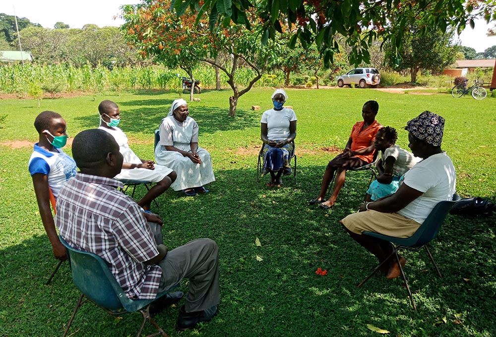 Sr. Florence Aculo Osara of the Missionary Sisters of Mary Mother of the Church in Uganda conducts a group counseling session. (Mary Lilly Driciru) Sr. Florence Aculo Osara of the Missionary Sisters of Mary Mother of the Church in Uganda conducts a group counseling session. (Mary Lilly Driciru)