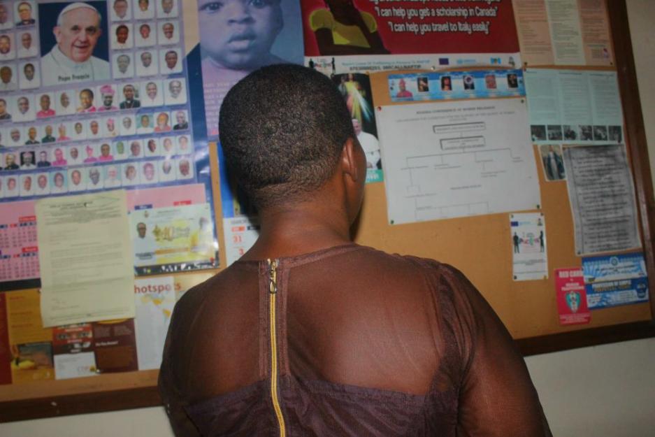 Gloria Omoresewua was trafficked to Spain in 2003 for prostitution. In 2015, she quit and decided to return home. Gloria Omoresewua was trafficked to Spain in 2003 for prostitution. In 2015, she quit and decided to return home.