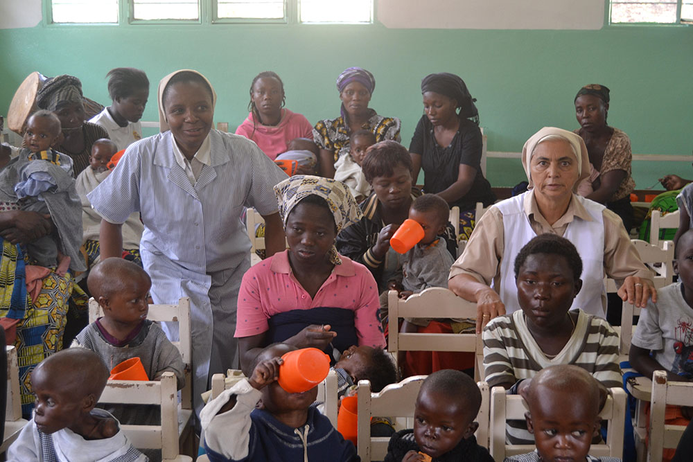 Daughters of the Resurrection in the waiting room of one of their clinics in the Democratic Republic of Congo (Courtesy of Rose Namulisa Balaluka)