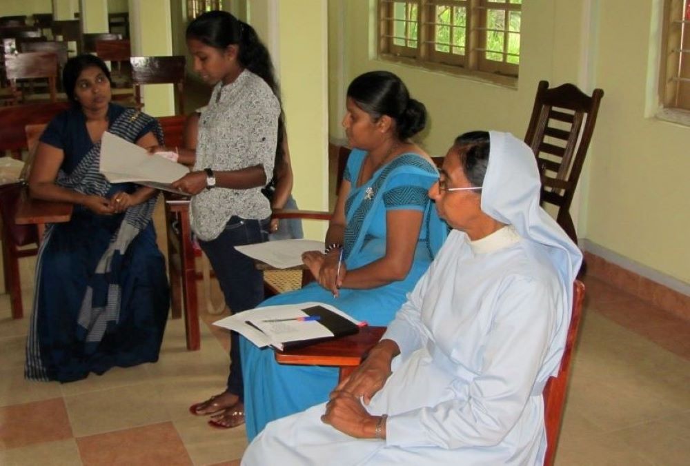 Salvatorian Sr. Dulcie Peiris participates in an interreligious celebration of the Muslim holiday Ramadan. (Thomas Scaria)