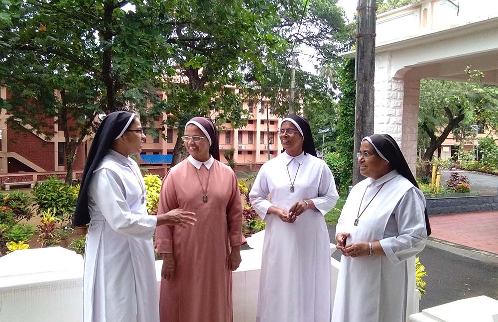 Sr. Sunitha Ruby with fellow sisters of the Congregation of Carmelite Religious in Thiruvananthapuram, Kerala, from left: Ruby, Sr. Agnes K. George, Sister Ushalita and Sr. Angel Thomas (Lissy Maruthanakuzhy)