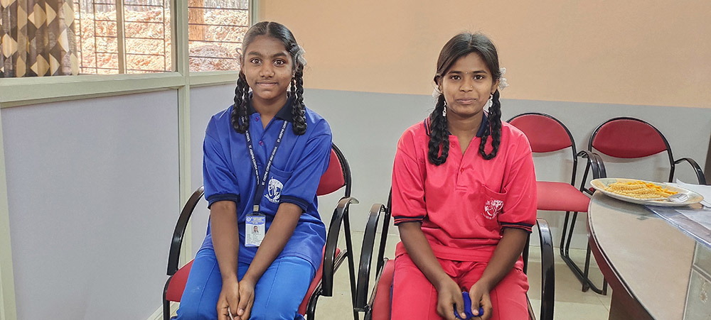 Geethanjali and Huligama, two ninth-graders at St. Joseph's Convent High School, say the school has instilled confidence and self-esteem in them. (Thomas Scaria)