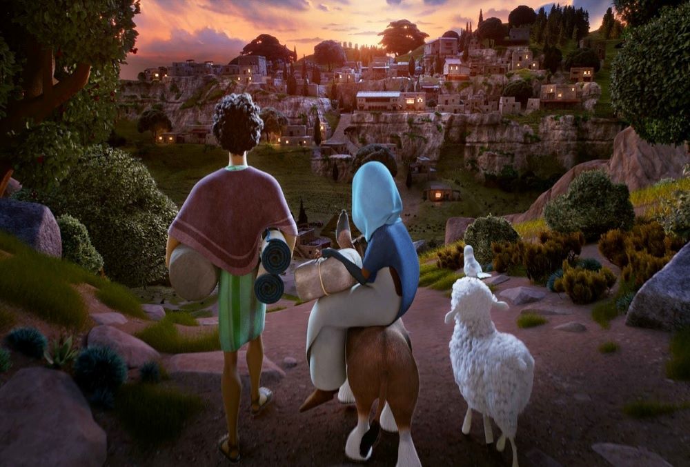 A donkey and his friends assist Joseph and Mary in the 2017 animated film "The Star." (Courtesy of Sony Pictures Animation)