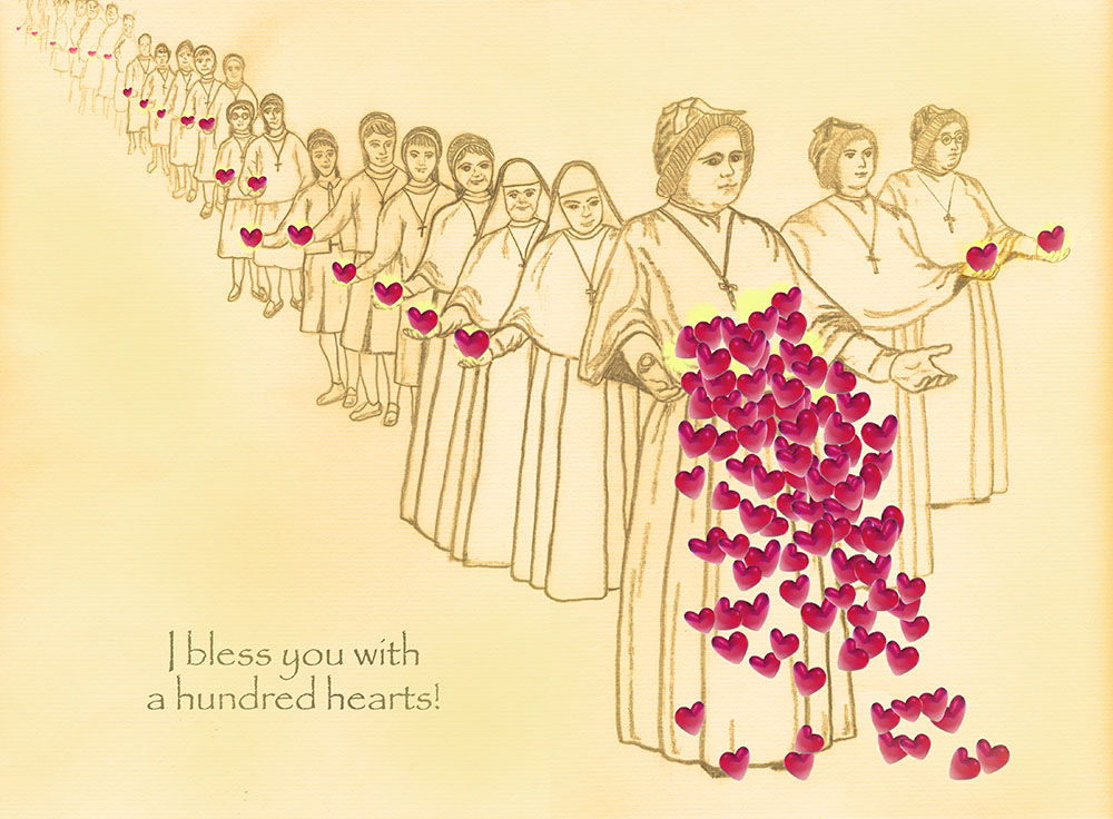 "I Bless You With a Hundred Hearts" by artist Sr. Doretta D'Albero of the Apostles of the Sacred Heart of Jesus (Courtesy of Apostles of the Sacred Heart of Jesus)