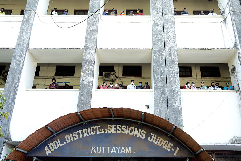 A front view of the Additional District and Sessions Court in Kottayam, Kerala, India, where a not-guilty verdict was pronounced in favor of Jalandhar Bishop Franco Mulakkal, accused of raping a nun multiple times (M.A. Salim)