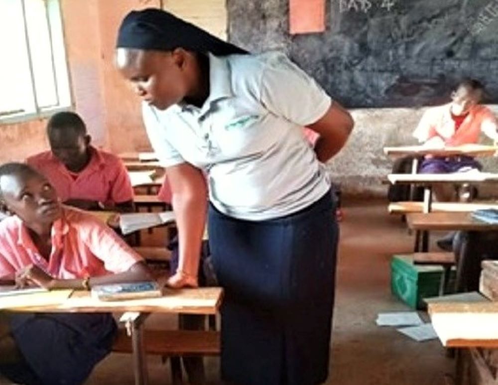 Sr. Christine Olouch teaches at Gospir Primary School in Kenya's Lodwar Diocese. (Courtesy of Ursuline sisters in Ireland, Kenya)