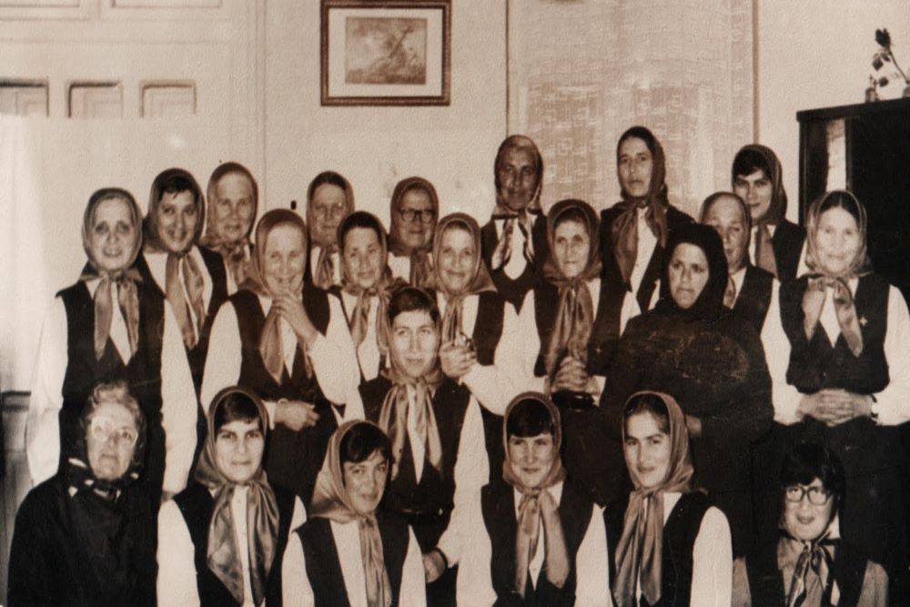 Basilian sisters held a three-day underground spiritual retreat in a two-room Romanian apartment in May 1988, a year before the communist regime was overthrown. Sr. Ioana Bota, center, was provincial superior.