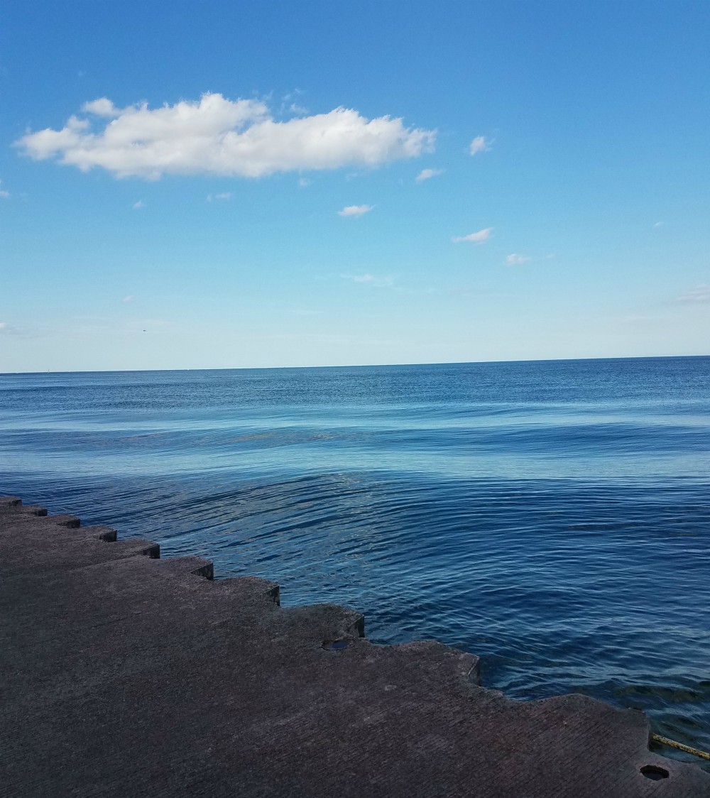 One of the places where Sr. Julia Walsh likes to pray on the shore of Lake Michigan in Chicago (Courtesy of Julia Walsh)