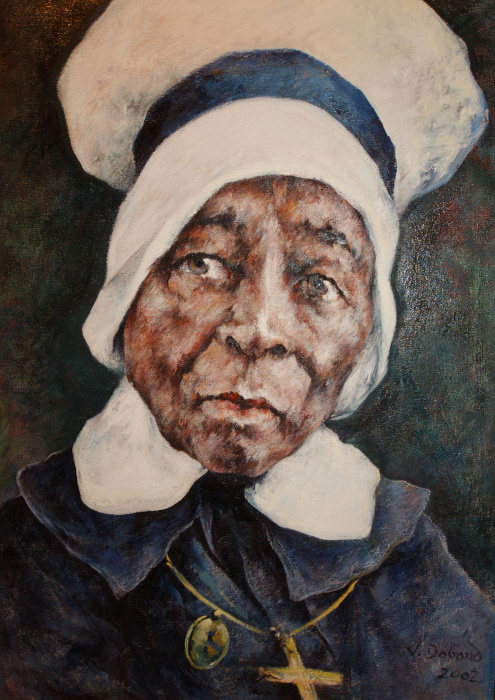 A painting depicts Mother Mary Elizabeth Lange, founder of the Oblate Sisters of Providence, the first Catholic order of Black nuns, who work largely in the Baltimore area. (CNS/Courtesy of the Catholic Review)