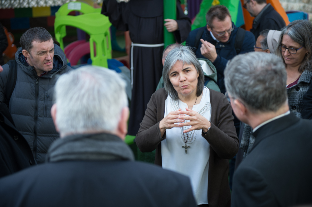 Comboni Sr. Alicia Vacas speaks to members of the Holy Land Coordination during a visit to the sisters' convent in Bethany, West Bank, Jan. 14, 2020. (CNS/Bishops' Conference of England and Wales/Marcin Mazur) Comboni Sr. Alicia Vacas speaks to members of the Holy Land Coordination during a visit to the sisters' convent in Bethany, West Bank, Jan. 14, 2020. (CNS/Bishops' Conference of England and Wales/Marcin Mazur)
