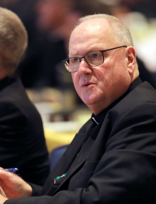 New York Cardinal Timothy Dolan at the U.S. bishops' 2018 fall general assembly in Baltimore (CNS/Bob Roller)