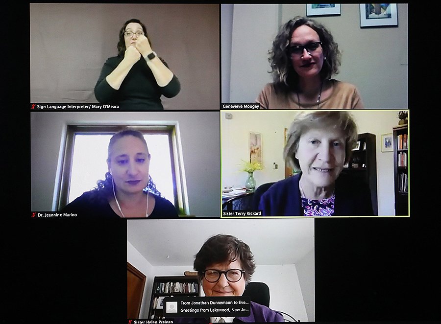 This is a screen grab from an Oct. 19 online panel about the death penalty sponsored by Renew International and the Archdiocese of Washington (Catholic News Service)