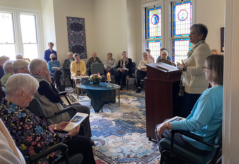 Attendees gather in the retreat center of the Sisters of St. Joseph of Boston, which opened just before the COVID-19 pandemic put the nation on lockdown, this spring. (Courtesy of the Sisters of St. Joseph of Boston)