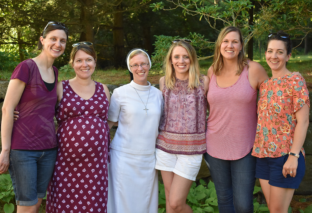Friends from camp attend Sr. Kathryn Press' final vows party in August 2018. (Courtesy of Kathryn Press)