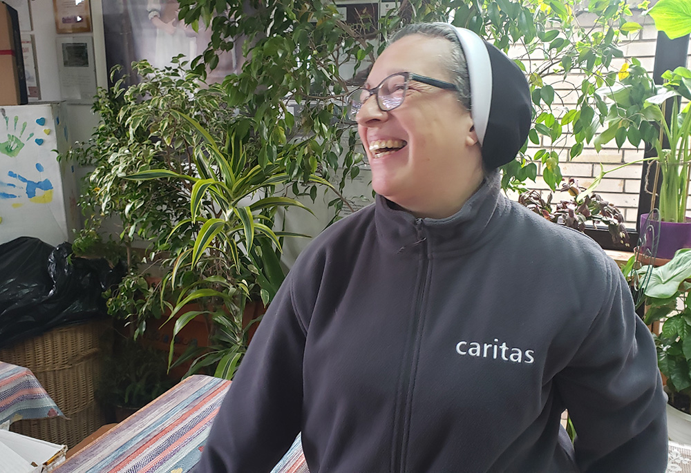 Despite the challenges of limited space and time at the convent at Zhovkva, Ukraine, Sr. Sarah Lakoma beamed when she spoke of her students and her calling as a teacher. "Even with everything, we're happy here," she said. "I've accepted that this is the place where God wants me to be." (GSR photo/Chris Herlinger)