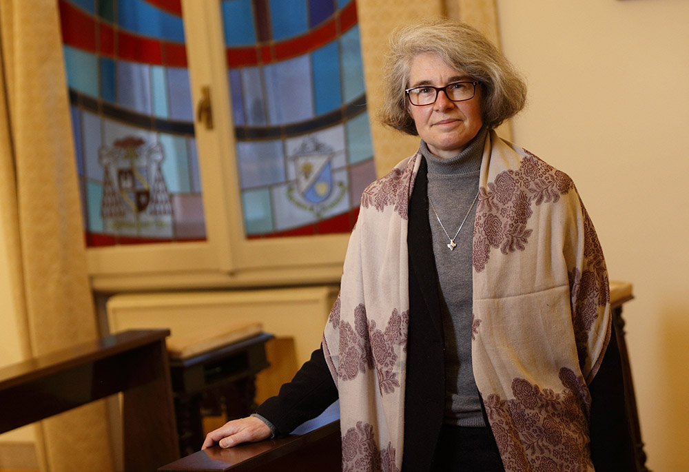 Xavière Missionary Sr. Nathalie Becquart, undersecretary of the Synod of Bishops, in the chapel at her office at the Vatican on Jan. 5 (CNS/Paul Haring)