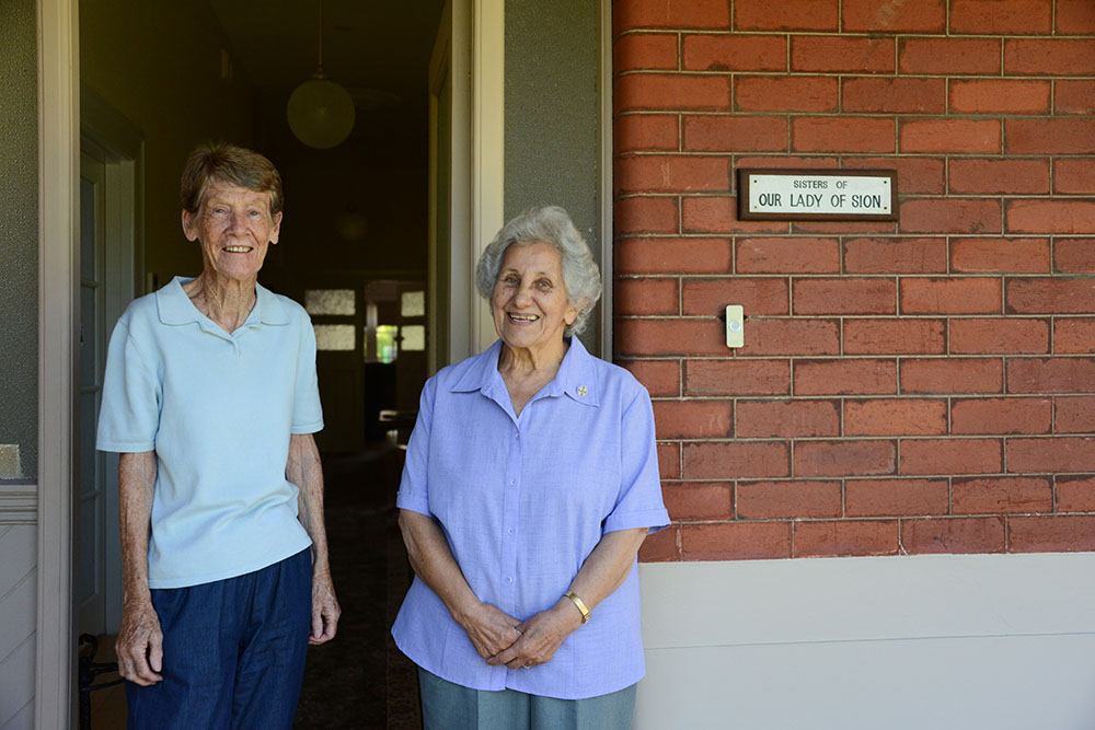 Our Lady of Sion Srs. Patricia Fox and Mary Barbuto, the regional coordinator for the congregation in Australia, at their home in Kew, Melbourne, Australia (Fiona Basile)