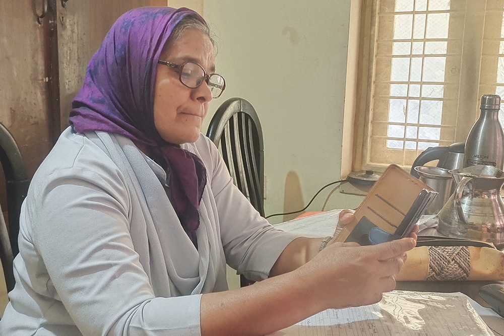 Sr. Saly Joseph, one of the two members of the Sisters of Our Lady of Fatima of Pune