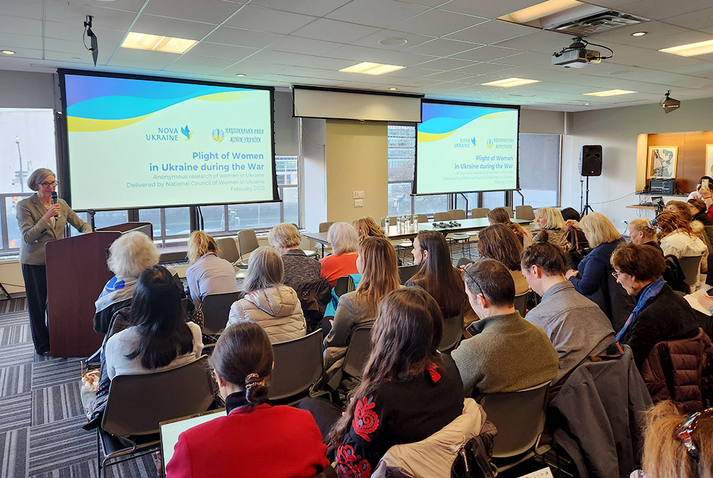 Among the many events during the Commission on the Status of Women was a March 8 event at the Church Center for the United Nations on the challenges facing women in Ukraine. (GSR photo/Chris Herlinger)