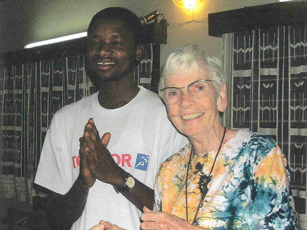 Francis Adams and Sr. Kathleen Feeley in Sunyani, Ghana (Courtesy of Kathleen Feeley) 