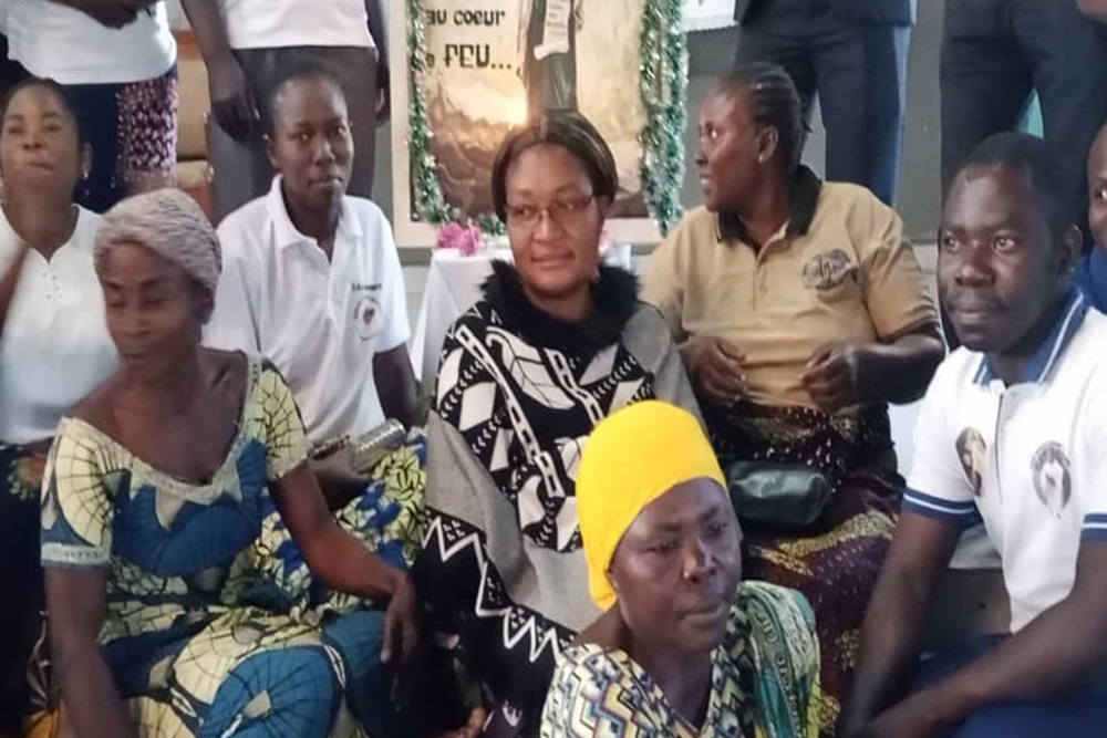 Nurses and lay collaborators of the Sisters of St. Chrétienne are seen during a feast of the congregation’s foundress in the town of Kiwanja, Rutshuru, Democratic Republic of Congo. (Stephano Kambale)