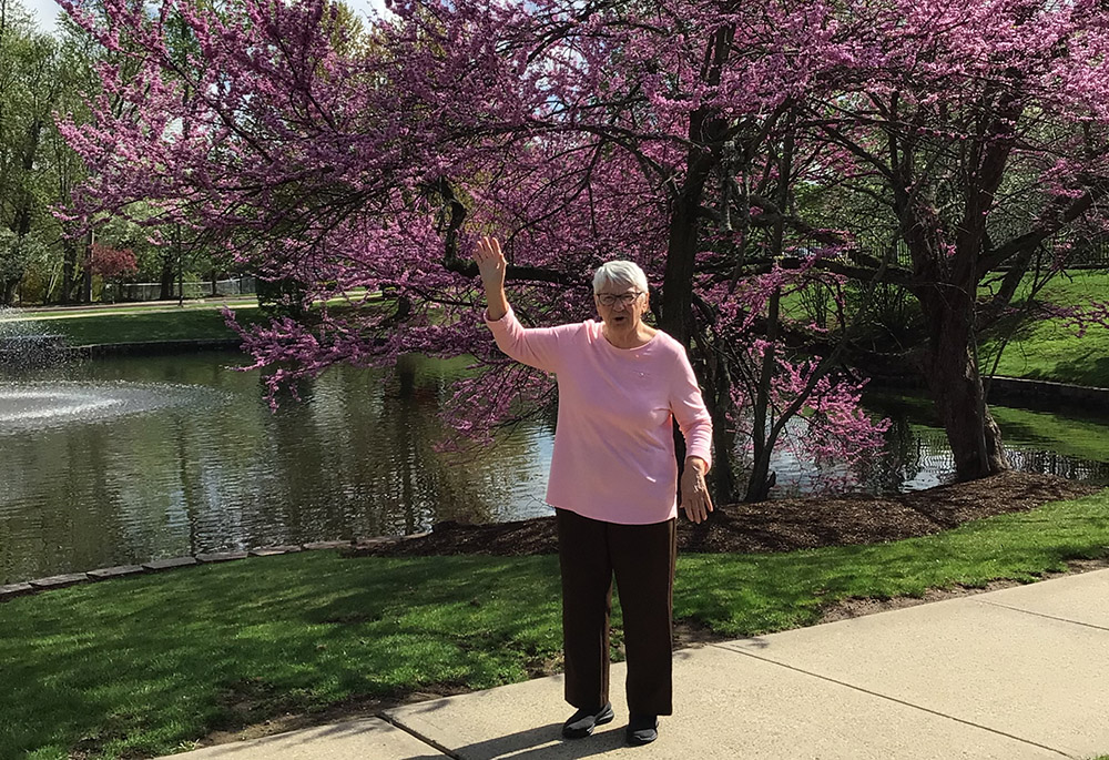 Sr. Dorothy Maxwell, pictured on property belonging to Dominican College in Blauvelt, New York (Courtesy of Dorothy Maxwell)