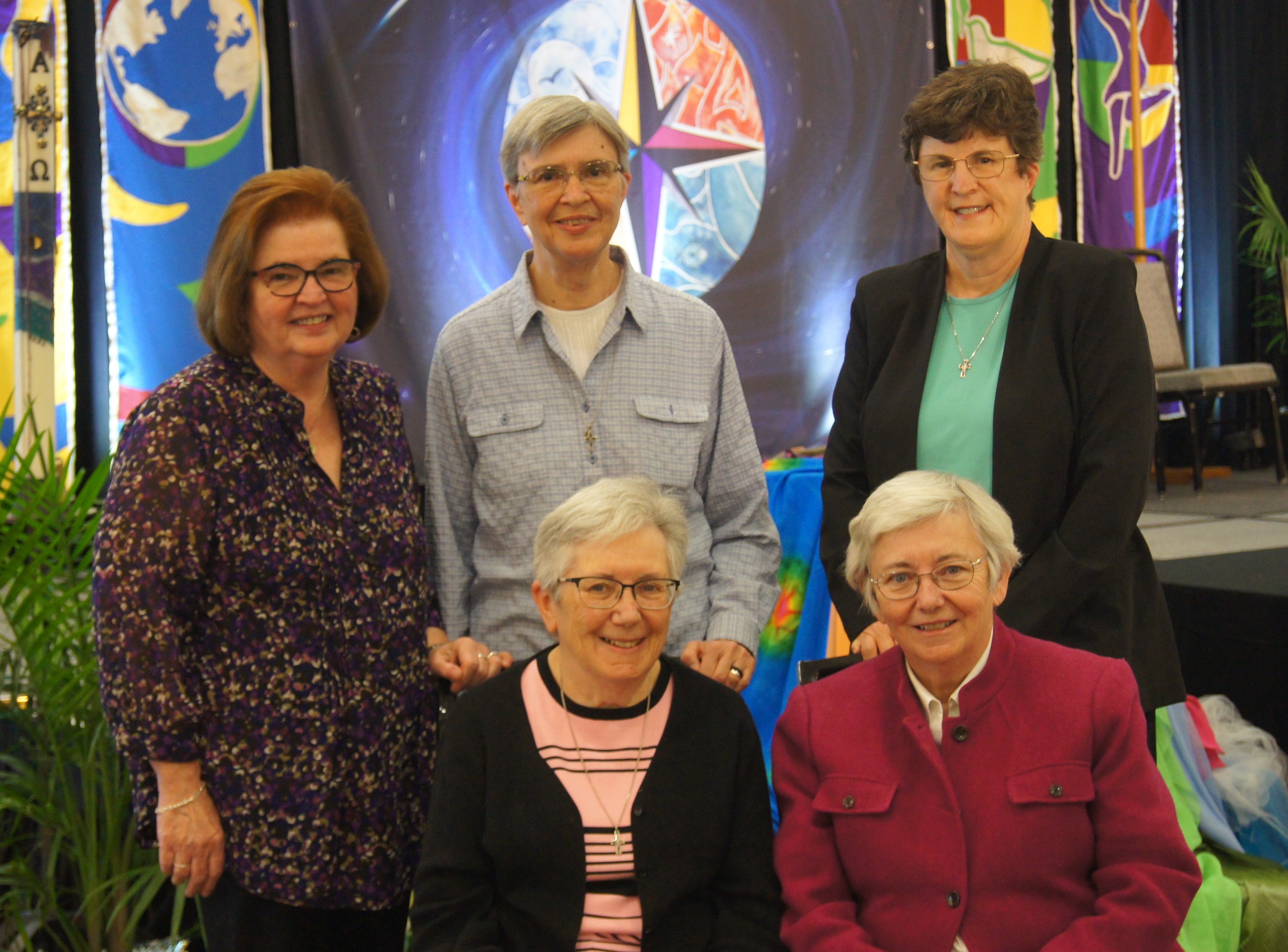 The Sisters of Mercy of the Americas' new leadership team, clockwise from left: Sr. Maureen King, Sr. Judith Frikker, Sr. Teresa Bednarz, Sr. Susan Sanders, Sr. Patricia Flynn (Courtesy of the Sisters of Mercy of the Americas)