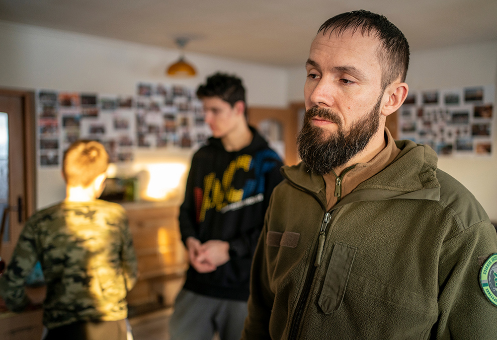 Volodymyr Zavadski, an army chaplain and leader of a group formed to help fellow displaced persons — displacement that dates back earlier than 2022 to the initial incursion of Russia in Crimea and eastern Ukraine in 2014 (GSR photo/Gregg Brekke)