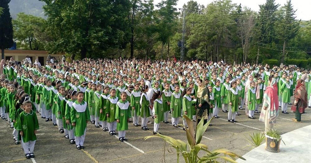 The morning assembly, held May 24 at Sangota Public School (Courtesy of Sr. Teresa Younas)