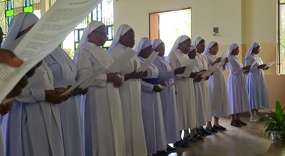 Religious women in the diocese of Zanzibar renewed their vows at the celebration of religious day in Zanzibar, held on the feast of the Presentation of the Lord. (Courtesy of Christine Masivo)