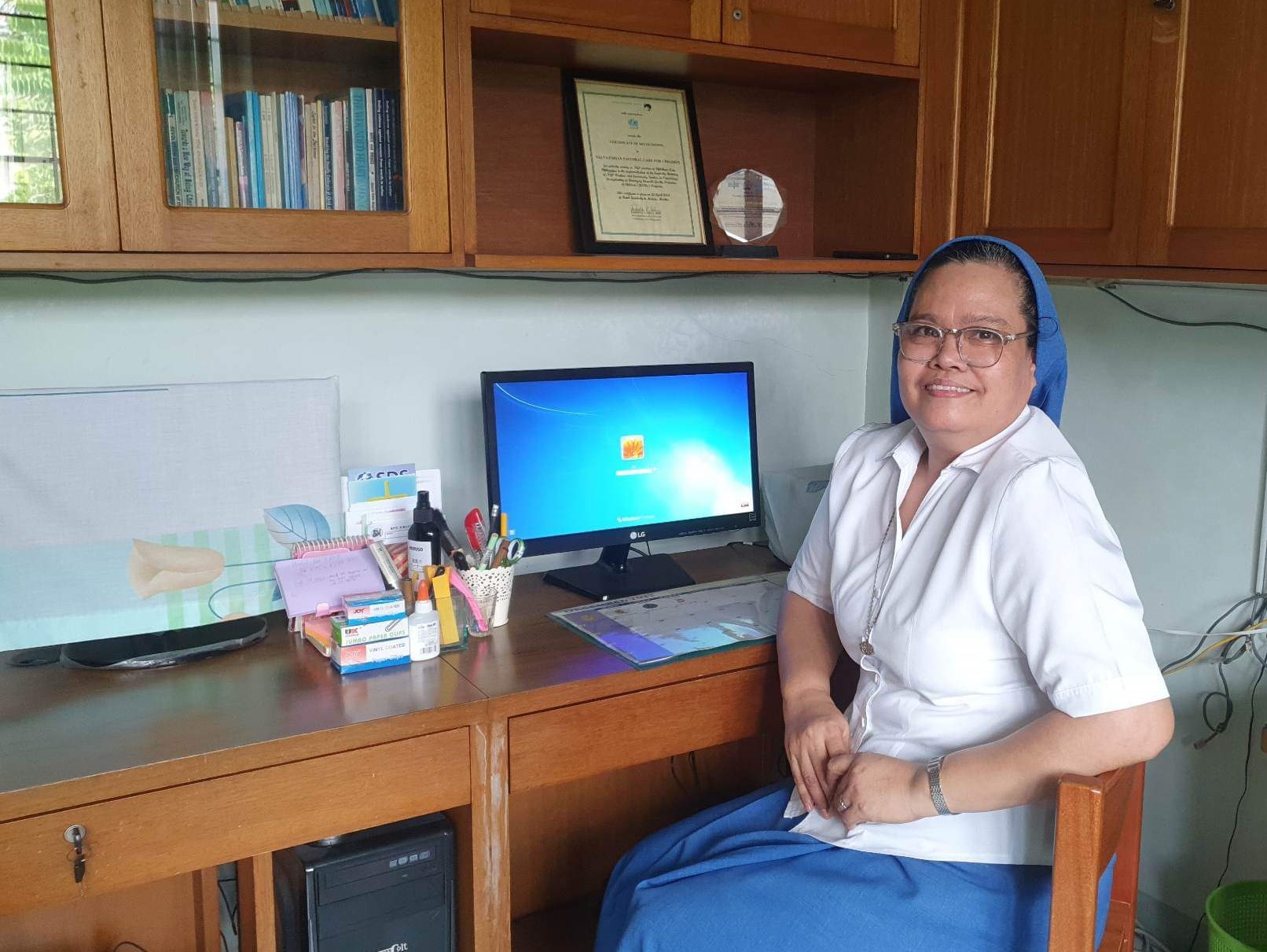 r. Eloisa Adamos Holdiem is executive director of Salvatorian Pastoral Care for Children. Its national office is in New Manila, Quezon City, Philippines (Oliver Samson)