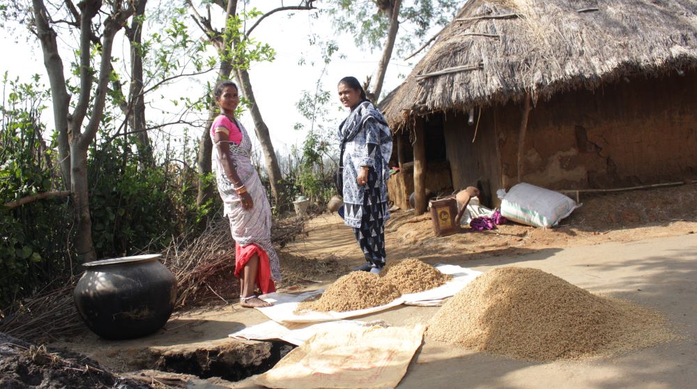 Sister Anita visits one of the women in the village as part of her empowerment mission. (Courtesy of Tessy Jacob)