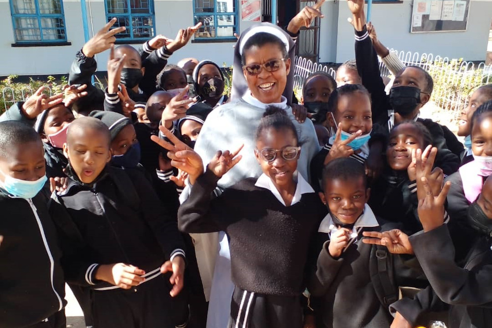 A Sister of Calvary, one of four congregations of sisters in Botswana, working as a teacher at a local school. (Courtesy photo) 