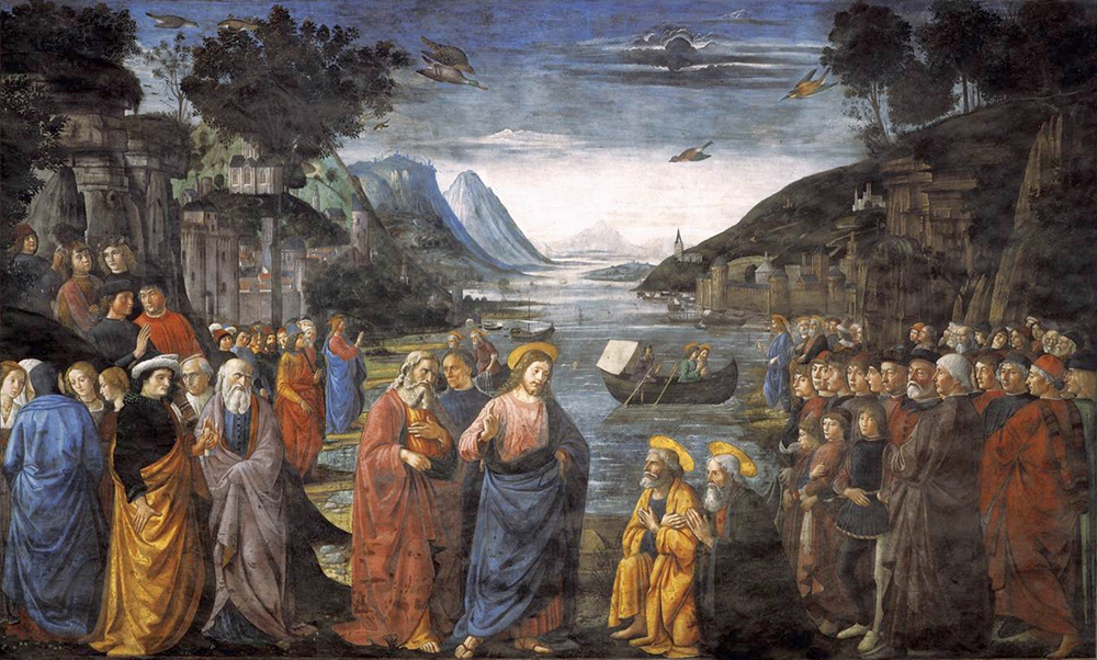 "Calling of the First Apostles" by Domenico Ghirlandaio (Wikimedia Commons/Cappella Sistina, Vatican)