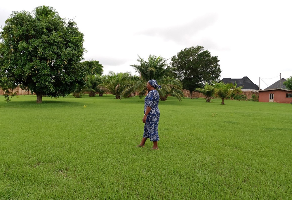 Sr. Monica Umeh Uchechukwu reflects with nature. Her favorite time for prayer is early in the morning, waking from her night's sleep. "I love beginning my day with the Lord, because from experience, I have learned that the practice sets the direction of the day for me," she said. (Courtesy of Monica Umeh Uchechukwu)