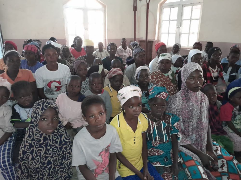 Children participate in a clinic outreach program for sickle cell anemia in rural communities. Sickle cell anemia and tuberculosis are common diseases in the area. (Courtesy of Medical Missionaries of Mary)